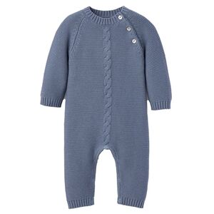 Slate blue Elegant baby garter jumpsuit